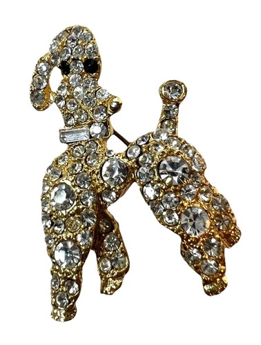 Poodle rhinestones black - rhinestones,