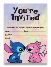 STITCH THEME BIRTHDAY PARTY INVITATIONS STITCH AND ANGEL INVITES CHILDREN
