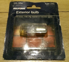 12V 10W Exterior Bulbs: Type 245 / For Brake, Fog, Reverse or Indicator Lights