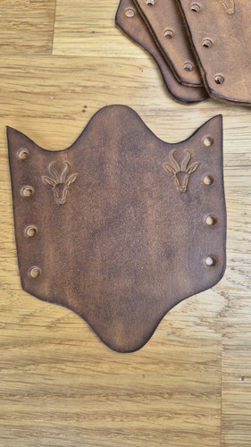 Leather overstrike for