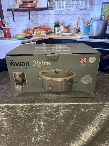 Swan retro slow cooker - swan, 3.5l
