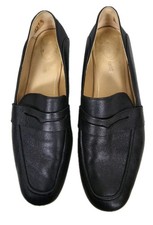 Clarks Loafers Shoes Black Soft Leather Size UK 6 D Cushioned Insoles