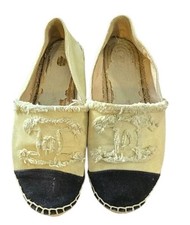 Chanel Espadrilles Beige Black