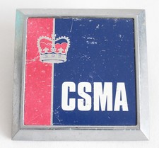 Vintage original CSMA Civil Service Motoring Association car badge 