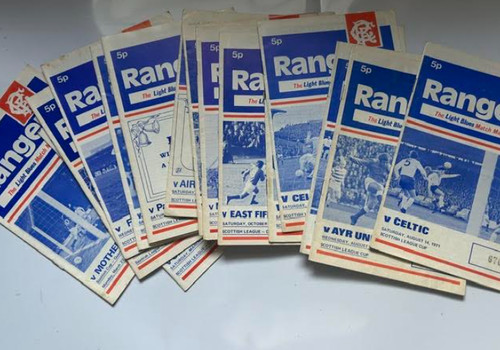 Rangers home programmes - rangers,