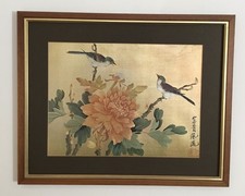 Rare Vintage Silk paintin?-