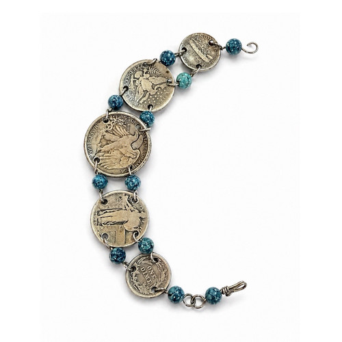 Vintage coin bracelet - us,
