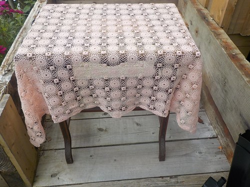 Vintage pink hand - vintage, crochet