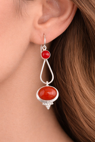 Natural carnelian gemstone 925 - natural,