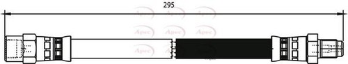 Rear axle brake hose line - axle,