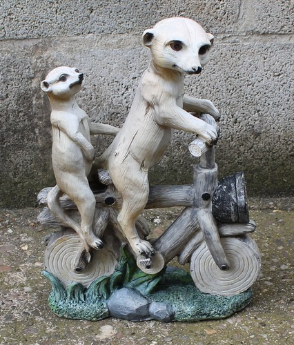 Meerkat garden statue ornament - garden,