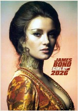 2026 Wall Calendar (12pg) JAMES BOND GIRLS Vintage Spy Action Movie Poster 1516