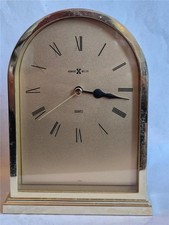 Howard Miller Brass Finish Mantle  Quartz Clock  Working 19 cm tall