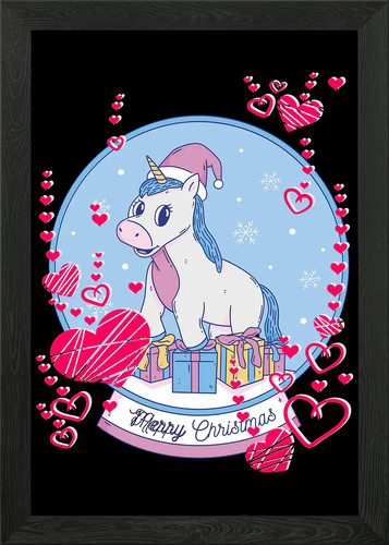 Snow globe unicorn happy - , c