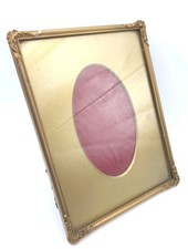 Edwardian Picture Frame Gesso Wood Gilt Photo Frame Easel Stand Back Decorative 