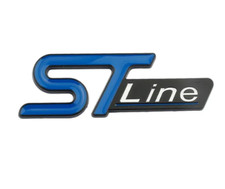 FORD Gloss Blue & Black ST Line Rear Badge Emblem for Fiesta Focus Free Delivery