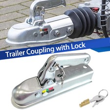 50mm Trailer Hitch Coupling Integral Lock Pressed Steel 800kg Towing Hitch Lock