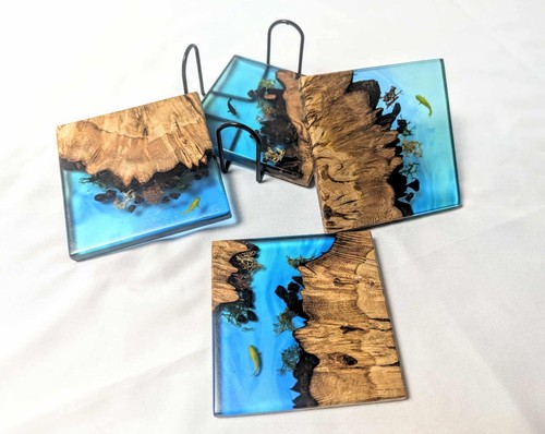 Handmade burr oak epoxy - burr,
