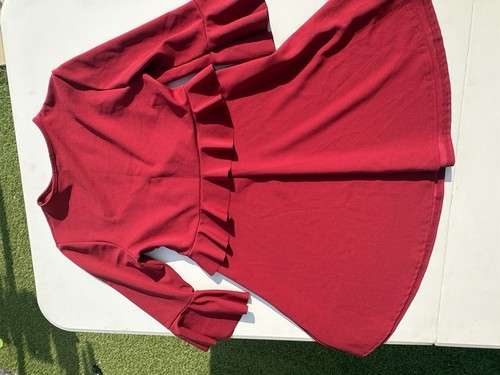 Red boohoo dress with frill - dress,