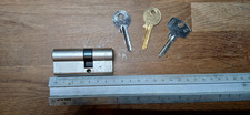 ISEO EURO DOUBLE CYLINDER NICKEL LOCK - 70MM (30/40 OFFSET) WITH 3 KEYS