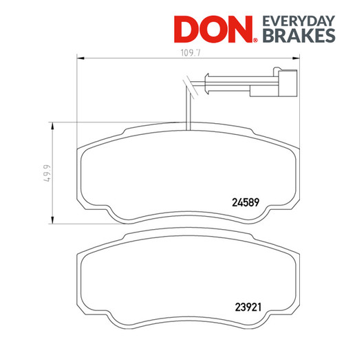 Don pcp1706 brake pad set - pcp1706, rear