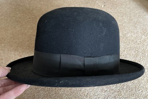 Two vintage bowler hats - vintage,