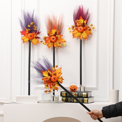 Halloween witch broom - halloween,