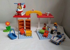 Playmobil 123 5946 Hospital Police Car And Motorbike Helicopter