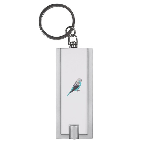 Blue budgie led keyring - 'blue,