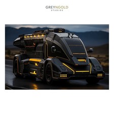 Modern Racing Truck Poster