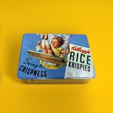 Vintage Kellogg’s Cereal Tin Storage Box – Retro Advertising Design