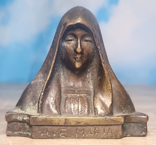 Virgin mary ava maria - virgin, bronze