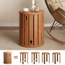 4 IN 1 Round Wood Stools