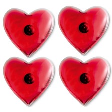 Set of 4 Reusable Heart Shape Heat Pads/Hand Warmers Skiing/Handwarmers