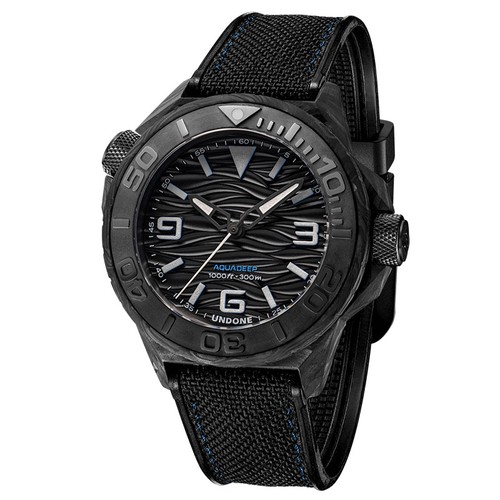 Undone aqua carbon watch - aqua,