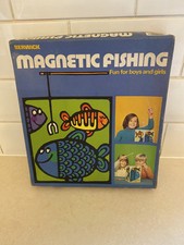 Vintage Berwick Games Magnetic Fishing Game 1970's Boxed Hook A Fish Child’s Toy