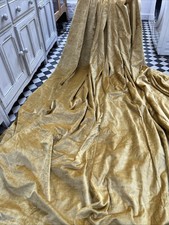 Vintage Velvet Curtains, X LONG, Gold  67"W x 111" L (Lot 1)