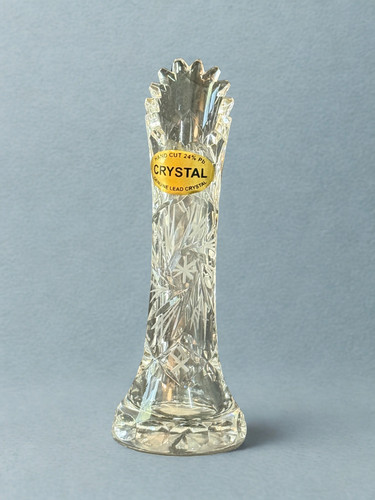 Hand cut lead crystal - cut, bud