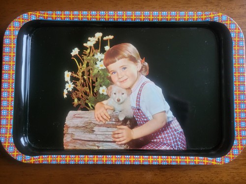 Vintage childs picture tray - childs,