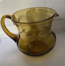 Vintage Amber Coloured Glass Jug