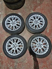 SEAT IBIZA SET OF 16" ALLOY WHEELS WITH GOOD TYRES 6F0601025M 195/55/R16 6.5J