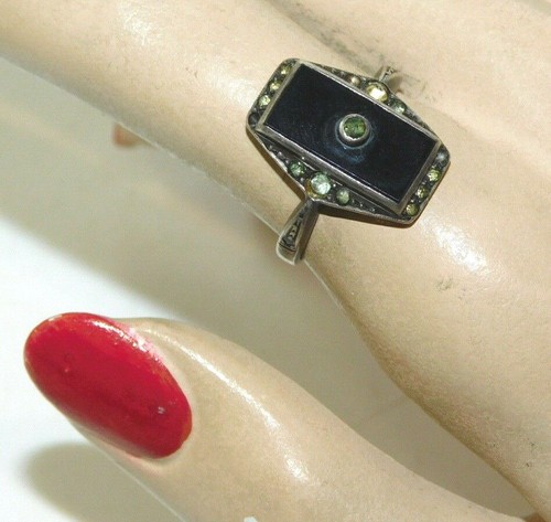 Vintage black onyx silver top - vintage,