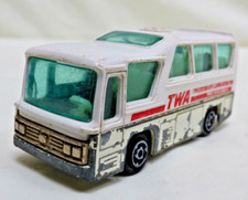 Majorette MINIBUS Trans World Airlines TWA Diecast White Model Toy Bus