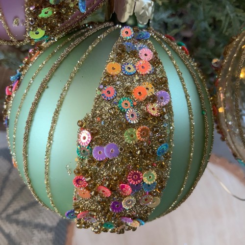 8cm pastel christmas bauble - 8cm,