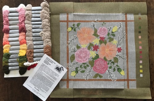 Bouquet vintage needlepoise - -,