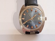 1970s GENTS STEEL ORIOSA BLUE DIAL AUTOMATIC IN EXCELLENT ORIGINAL CONDITION.