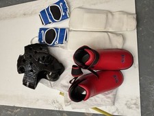 Protective head Gear Bundle Adults Martial Arts Head guard shin pad