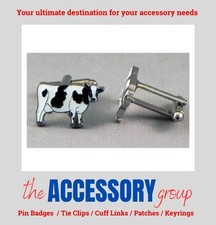 New Farm animal Friesian Cow Dairy pair mens cufflinks cuff links metal enamel