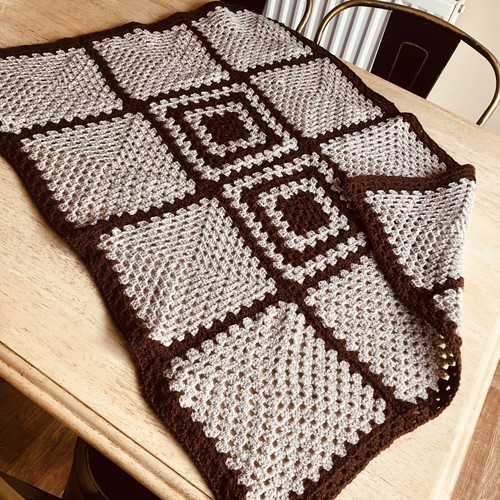 Vintage brown grey handmade - grey,