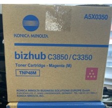 Konica Minolta BizHub C3850 C3350 Magenta Toner Cartridge TNP48M Genuine A5X0350